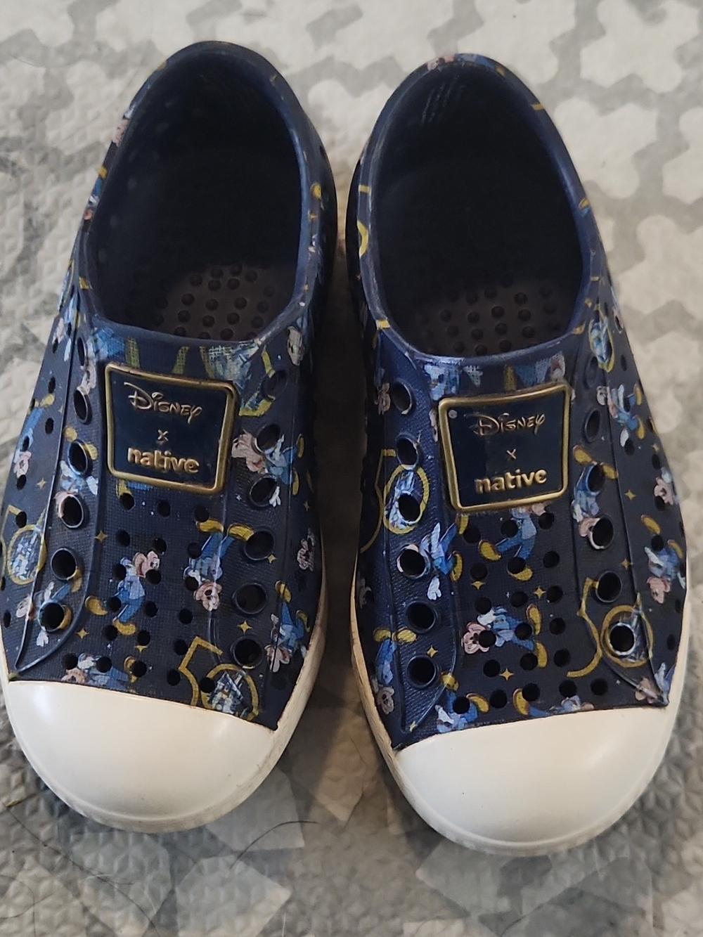 Disney Navy Mickey Pattern Water-Friendly Kids Shoes